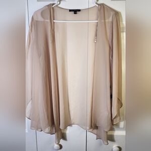 Marina Tan Sheer Cardigan 1 Piece Size 6